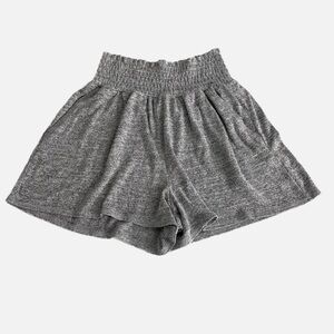 Aritzia Wilfred‎ Free Sweat Shorts Heathered Gray Comfort Smocked Waist Small